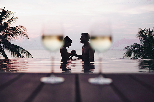 Couple in an Infinity Pool