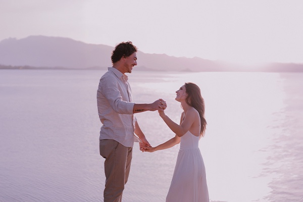 Couple on the water