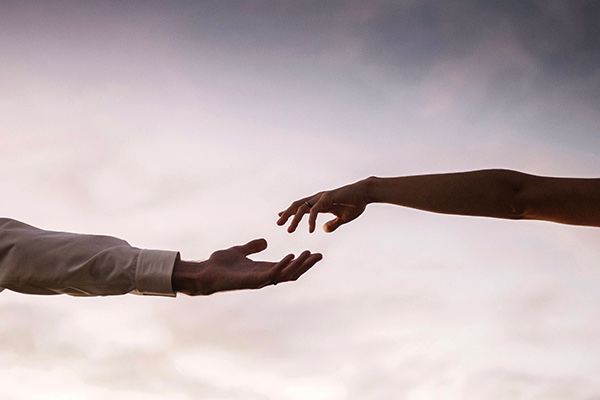 Outstretched hands