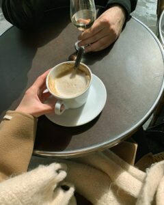 Couple at a coffee shop