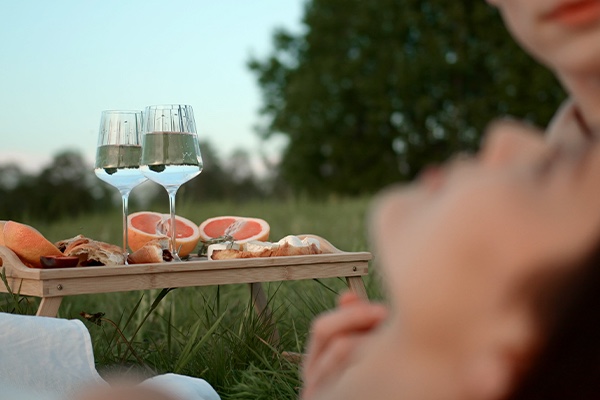 Couple having a picnic